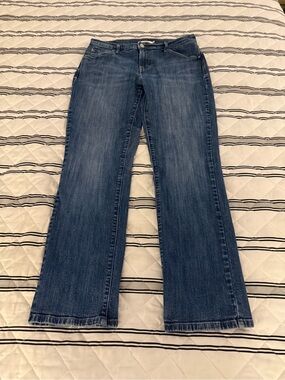 Levi's 505 Straight Jeans Women's Size 28 Dark Wash Mid Rise Denim EUC